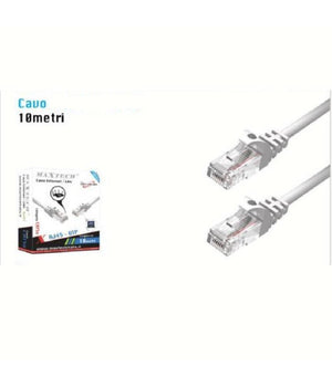 Cavo Rete Lan Internet 10 Mt Cat5 Rj45 Modem Router Computer Maxtech Cat5-lan10m         