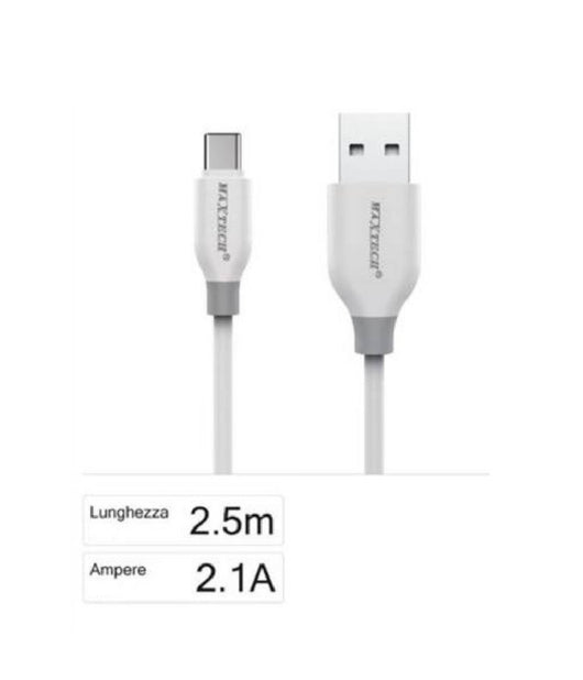 Cavo Ricarica Usb Type-c F-tc017 Cavetto Trasferimento Dati 2,5mt 2.1a Smartphone         
