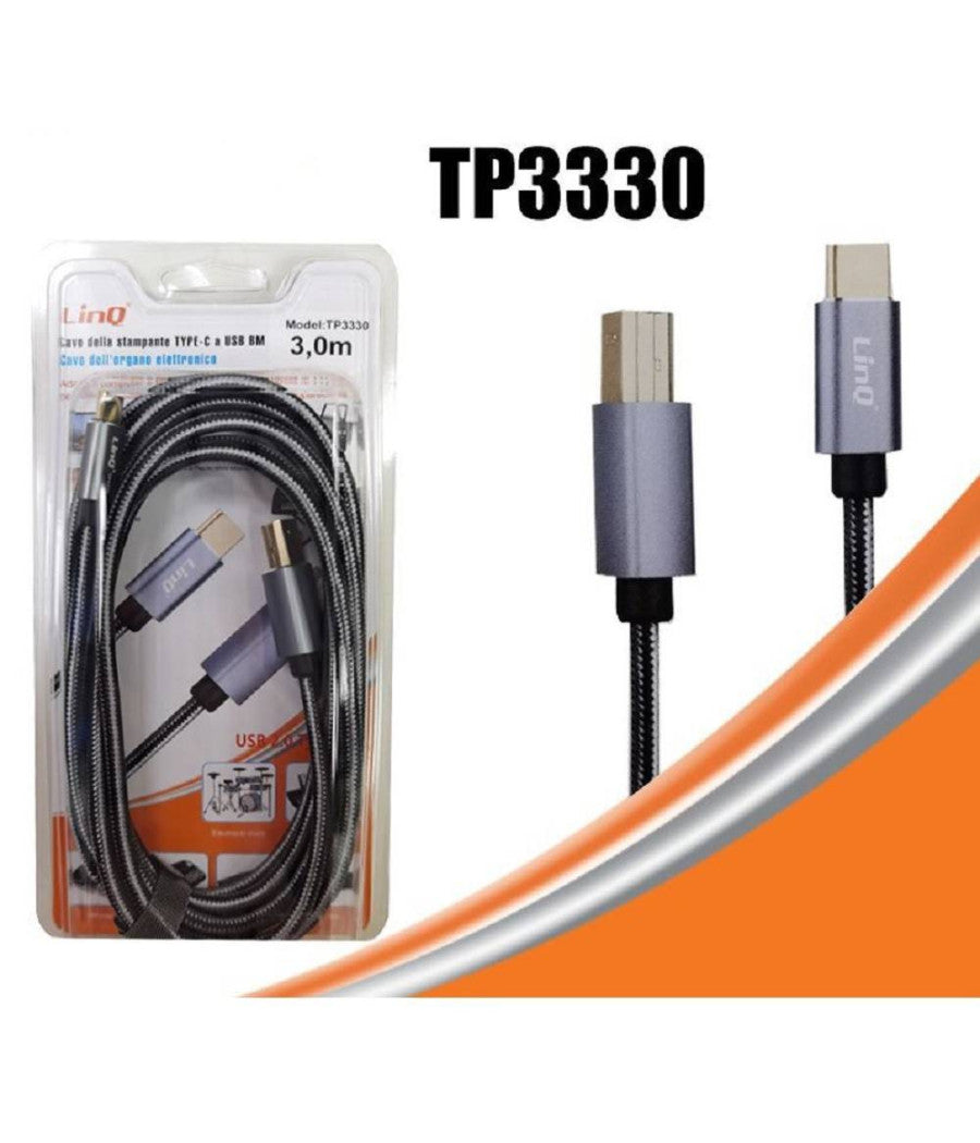 Cavo Stampante Da Type-c A Usb Bm Per Organo Elettronico Computer 3 Mt Tpc3330         