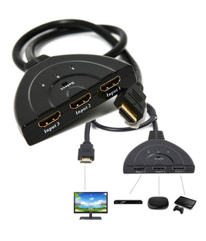 Cavo Switch Hdmi 1080p 3 Porte Full Hd Tv Presa Multipla Sdoppiatore Adattatore         