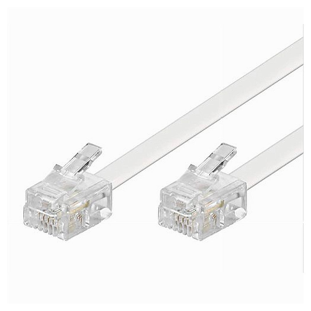 Cavo Telefonico Rj11 3mt Collegamento Telefonico Prolunga Modem Maxtech Rj11-3.0m         