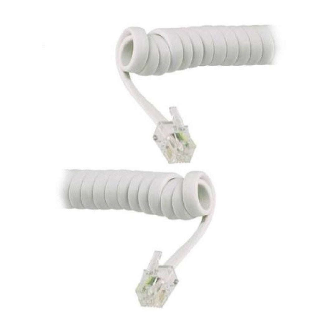 Cavo Telefonico Spiralato Spirale Rj11 Cornetta Telefono 1,5mt Maxtech Rj11-1.5a         