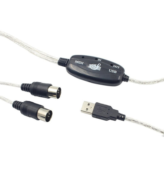 Cavo Usb Interfaccia Midi Adattatore In Out Pc Audio Tastiera/expander         