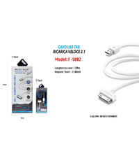 Cavo Usb Ricarica Filo Tab 2.1 Lunghezza 1,5mt Ampere 5v-2100ma Maxtech F-s002         