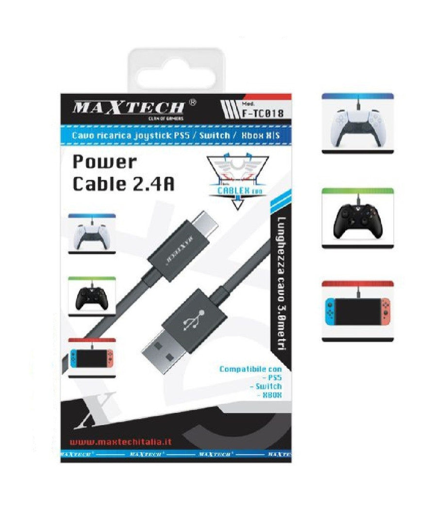 Cavo Usb Type C Ricarica Joystick Controller Ps5 Xbox Switch Usb-c 2.4a F-tc018         