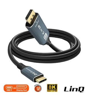 Cavo Video Adattatore Da Type-c A Dp Display Port Ultra Hd 8k 1,8 Mt Tpc-dp8k60         