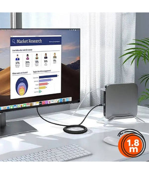 Cavo Video Adattatore Da Type-c A Dp Display Port Ultra Hd 8k 1,8 Mt Tpc-dp8k60         