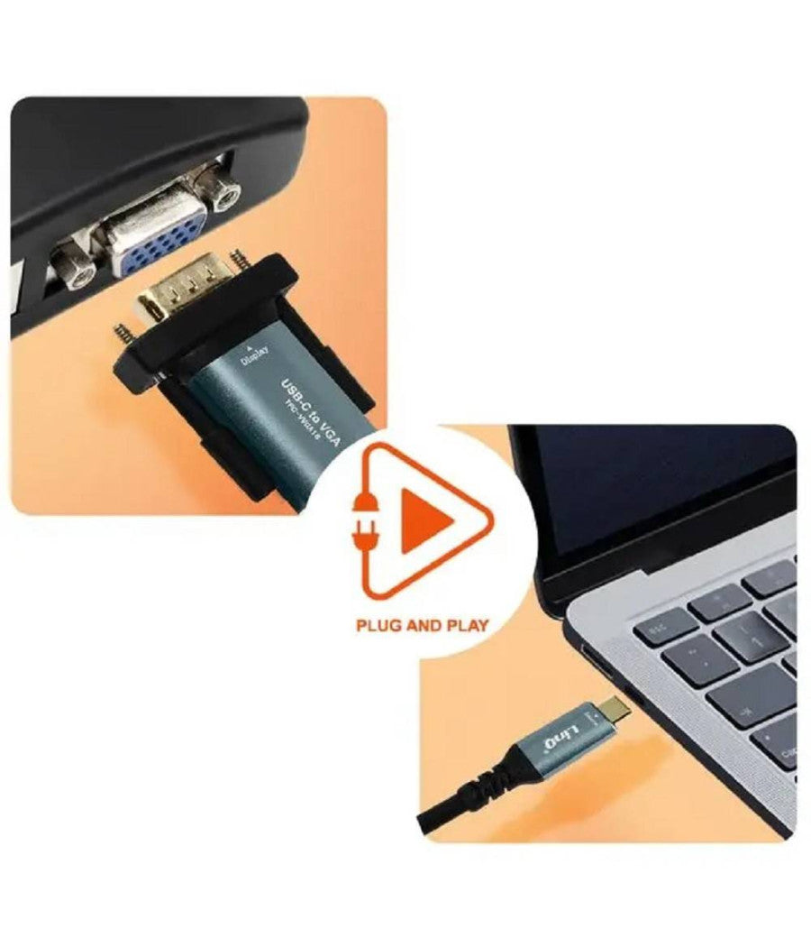 Cavo Video Adattatore Da Type-c A Vga Ad Alta Definizione 1080p 1,8mt Tpc-vvga18         