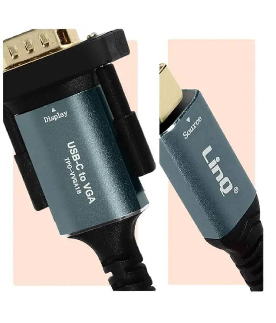 Cavo Video Adattatore Da Type-c A Vga Ad Alta Definizione 1080p 1,8mt Tpc-vvga18         