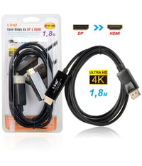 Cavo Video Convertitore Da Displayport Dp A Hdmi 1.8 Mt Ultra Hd 4k Dp-hd1.8m         