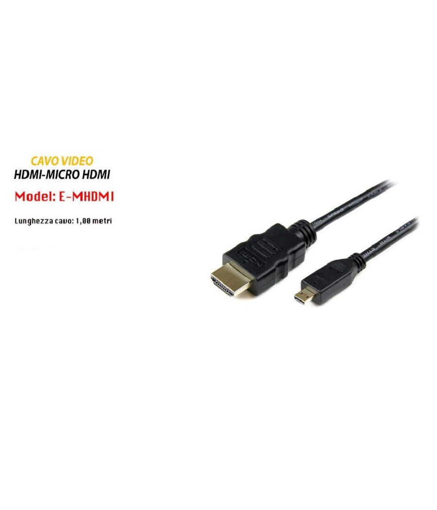 Cavo Video Da Hdmi-micro Hdmi Cavo 1 Metro Per Computer Portatile Maxtech E-mhdmi         