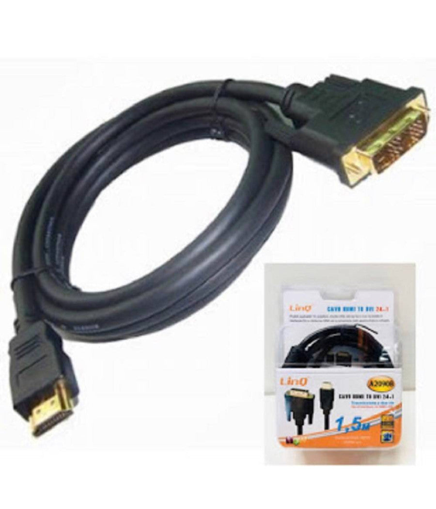 Cavo Video Hdmi Maschio A Dvi Full Hd 1,5mt Pc Proiettore Console Gioco Tv A2090b         