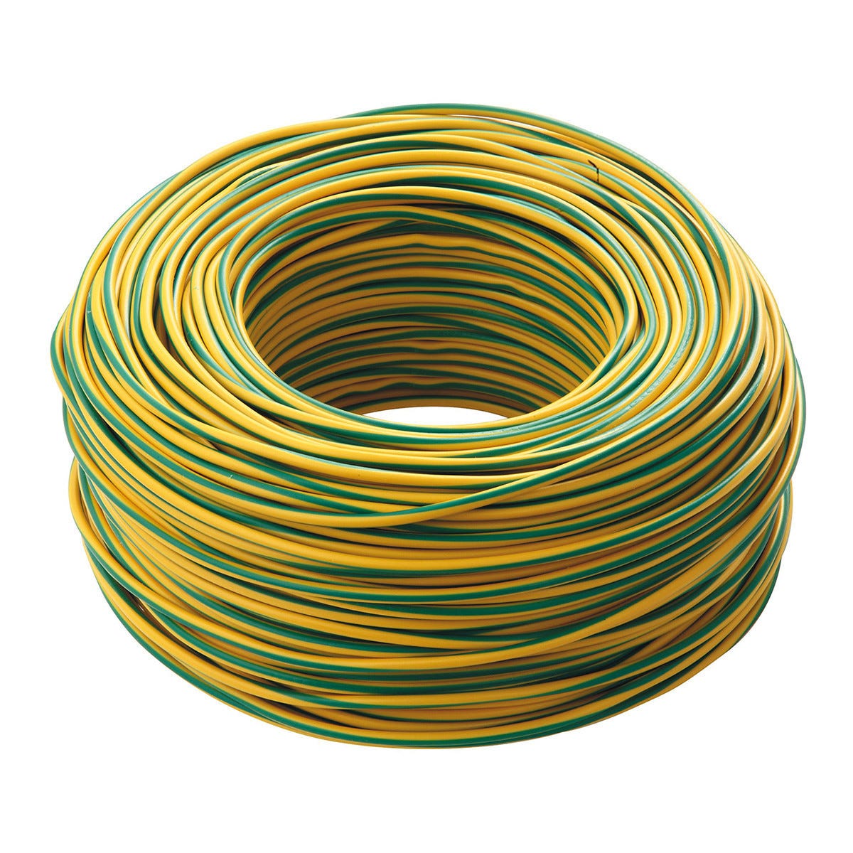 Cavo unipolare 'giallo verde' sezione 1 x 2,5 matassina di filo da 100 metri