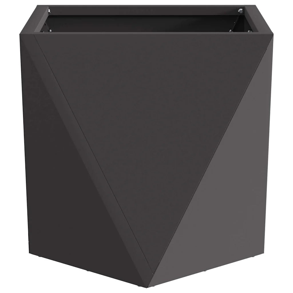 Fioriera 2 pcs Nero 30 x 30 x 30 cm Acciaio 883809