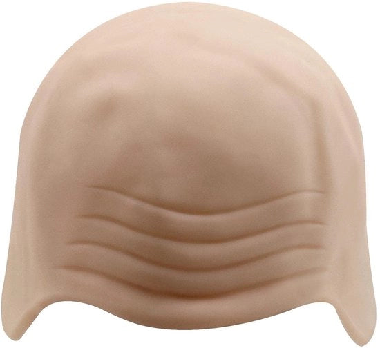 Pruik Unisex per Adulti - Diametro 20 cm - Latex - Motivo Calvo - Capo con Finta Capigliatura - Giallo Naturale