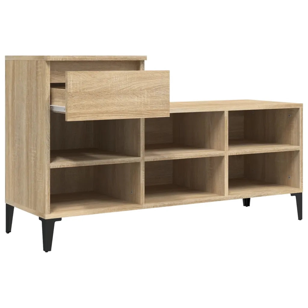 Scarpiera Rovere Sonoma 102x36x60 cm in Legno Multistrato 821215