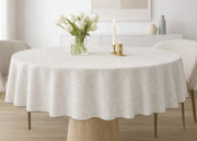 Tovaglia Salotto Cucina 100% Made In Italy Rotonda 180cm Diverse Fantasie - Rotonda 180 - Tinta Unita Grigio