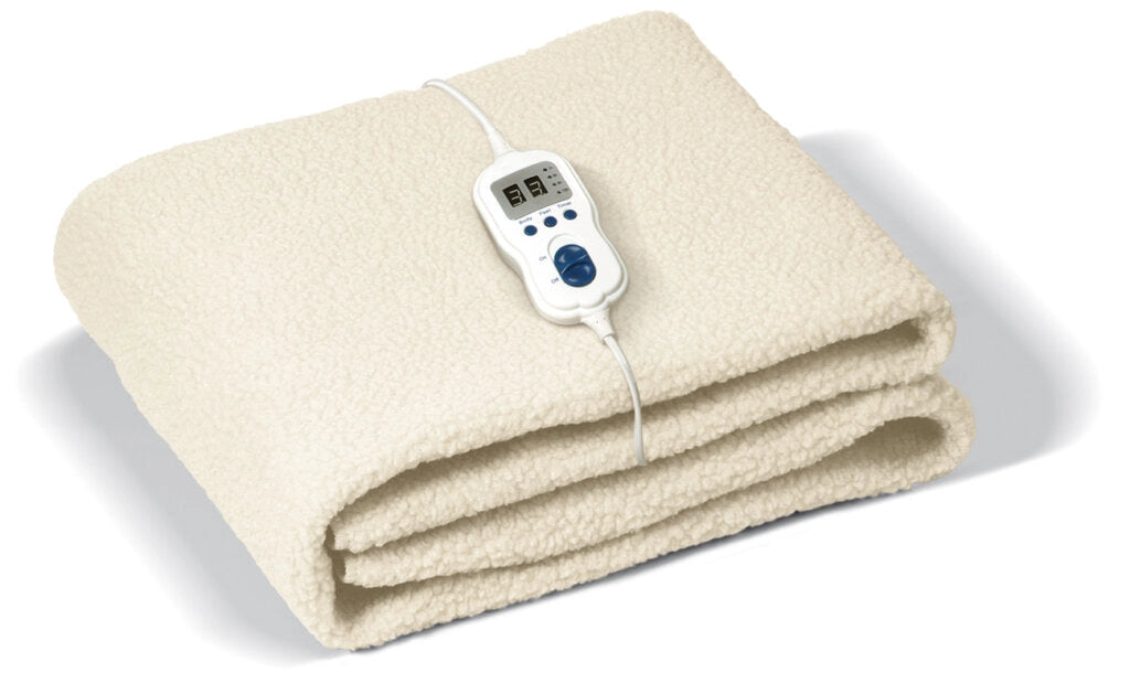 Batuffolo Coperta Elettrica Riscaldante Singola 160x80 cm con Pannello di Controllo Removibile 10 Livelli di Regolazione Superficie Vellutata