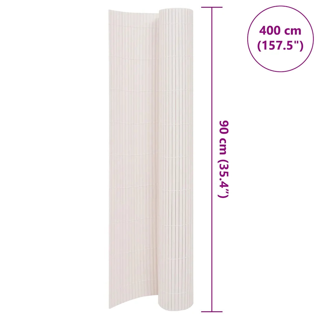 Recinzione da Giardino a Doppio Lato 90x400 cm Bianca 317146