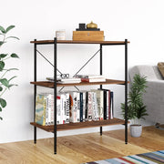 Scaffale con 3 Mensole Nero e Naturale 80x40x92 cm 336341