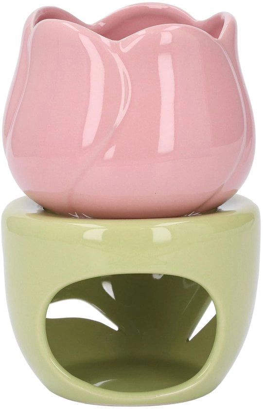 Lampada multifunzionale - Bruciatore di aromi - Supporto candela - Keramica - Antiscivolo - Compatta e portatile