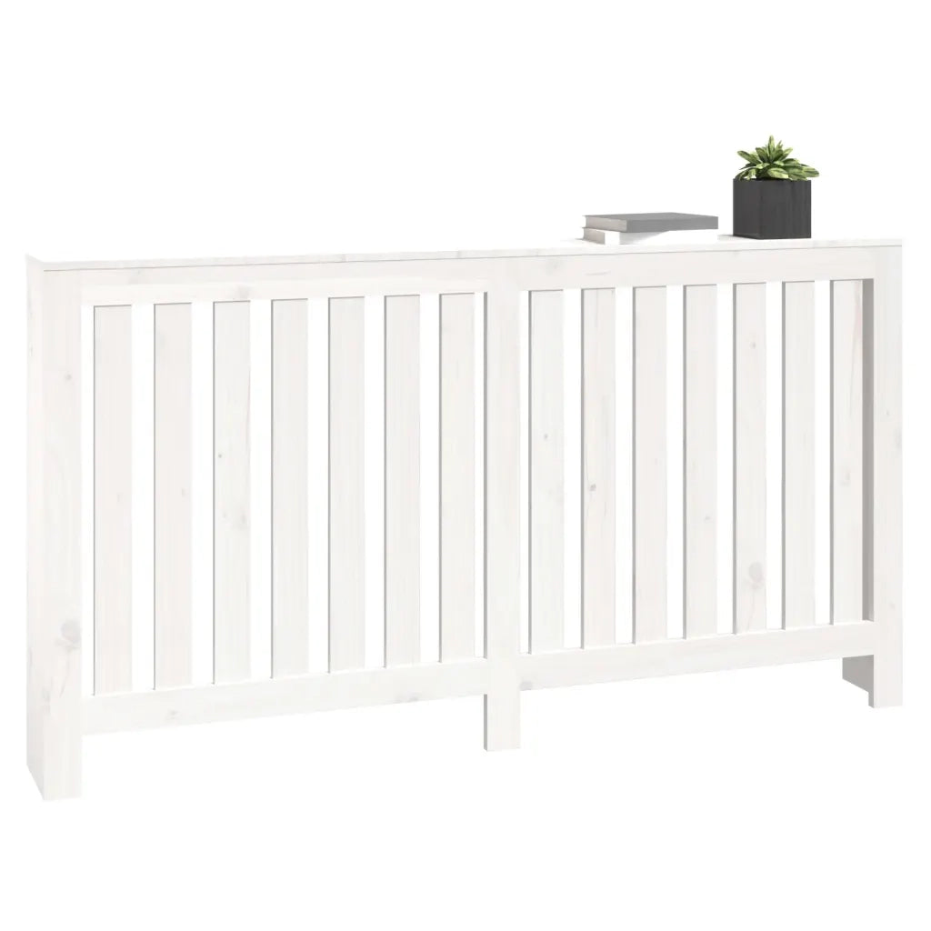 Copertura Termosifone Bianca 153x19x84 cm Legno Massello Pino 822577