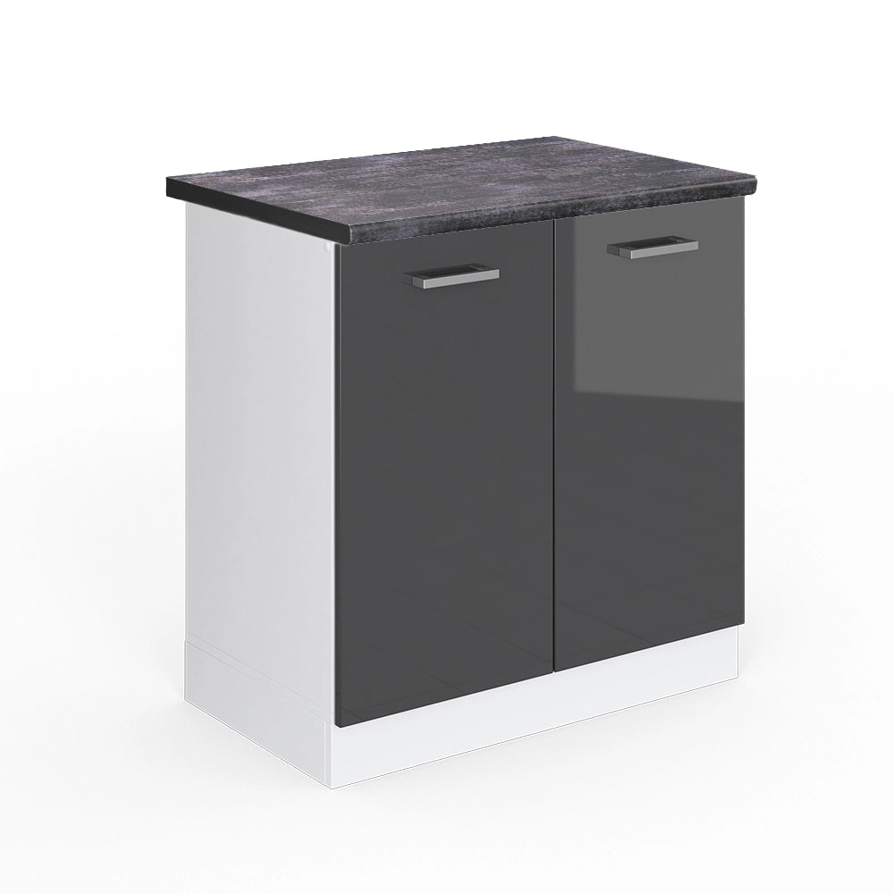 Vicco Mobile lavello cucina Antracite lucido 80 cm , PL Antracite