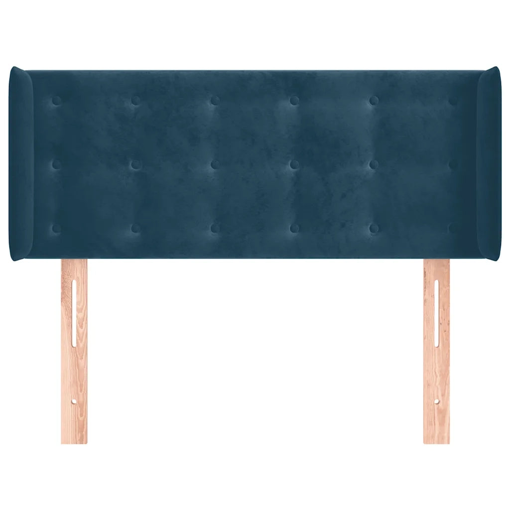 Testiera ad Orecchio Blu Scuro 93x16x78/88 cm in Velluto 3119242