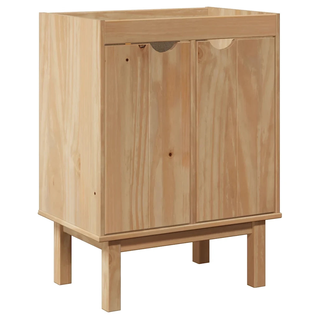 vidaXL Set Mobili da Bagno 3 pz OTTA in Legno Massello di Pino