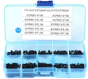 Assortimento Kit di Viti a Croce per Oreficeria con 1000 stck, per Reparazioni Accessori di Orologi, Occhiali e Elettronica, con diametri M1, M1.2, M1.4 e M1.7.