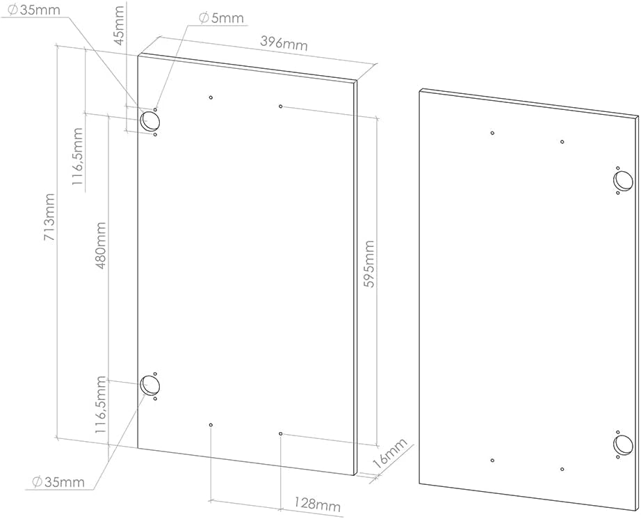 Frontale cucina R-Line, Quercia dorata, 79.2 x 71.3 cm frontale del mobile per mobile sottolavello
