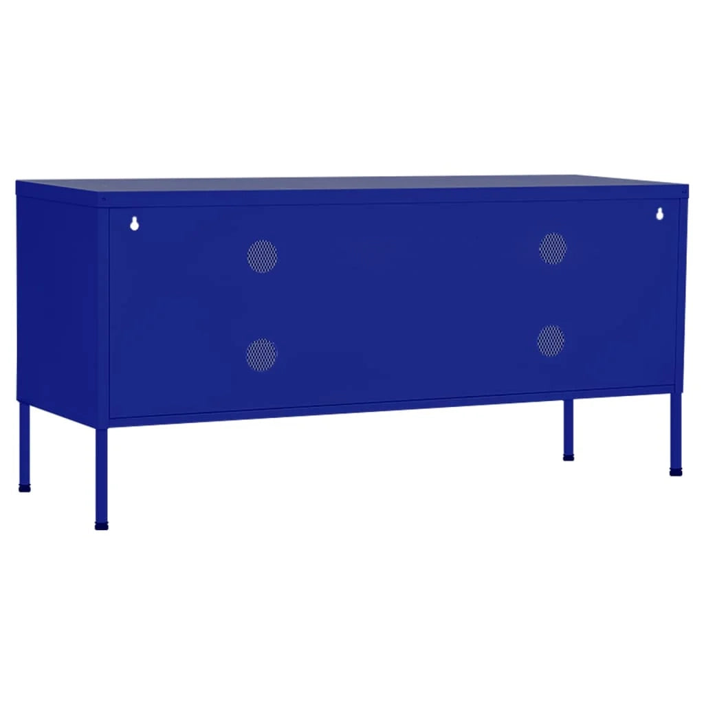 Mobile TV multimediale scaffale TV mobile TV sala da pranzo soggiorno camera da letto blu navy 105 x 35 x 50 cm acciaio blu 02_0027687