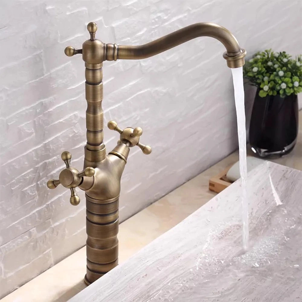 Rubinetto Da Cucina / Da Bagno Rea Rustico Antique Gold
