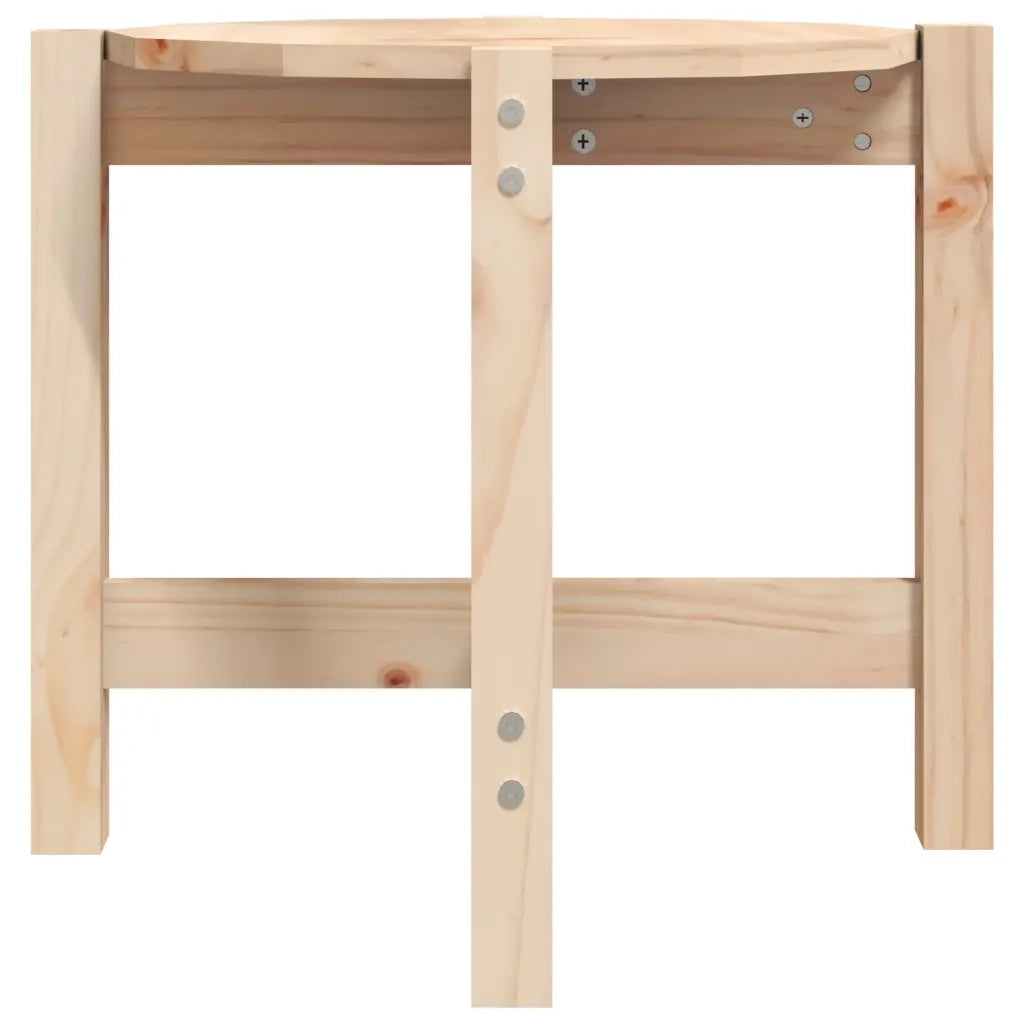 Tavolino da Salotto Ø 52,5x45 cm in Legno Massello di Pino 822307