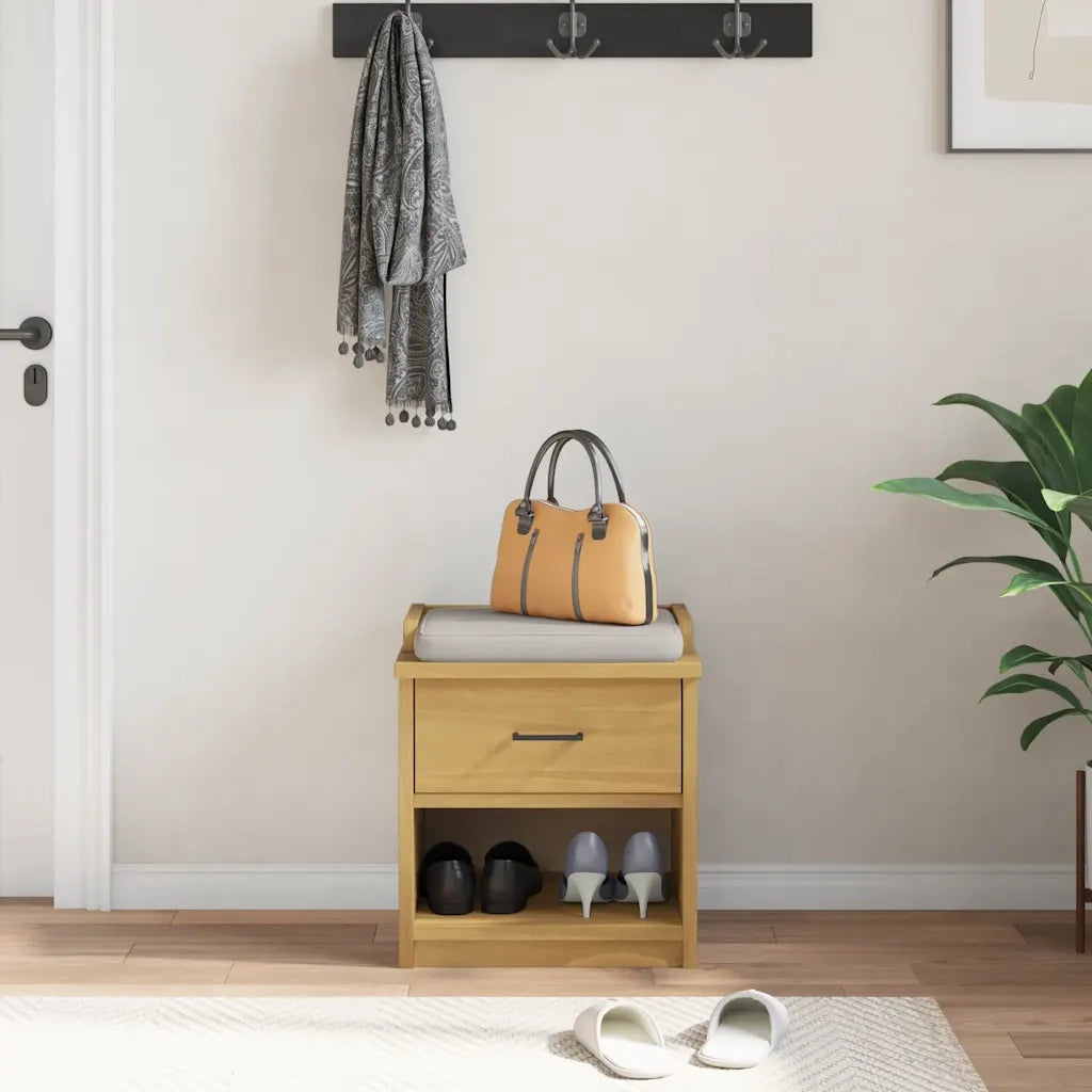 Panca da Corridoio SANDNES 45x40x50 cm Legno Massello di Pino 4010446