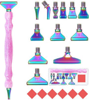 Penna per Diamond Painting – Ergonomica – Punte Metalliche a Vite – 6 Colore – Lavorazione Velocizzata