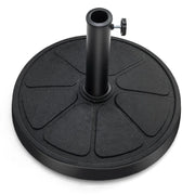 Base per ombrellone rotonda 45 x 35 cm con moderna sicurezza e stabilità in resina nera 20_0019501
