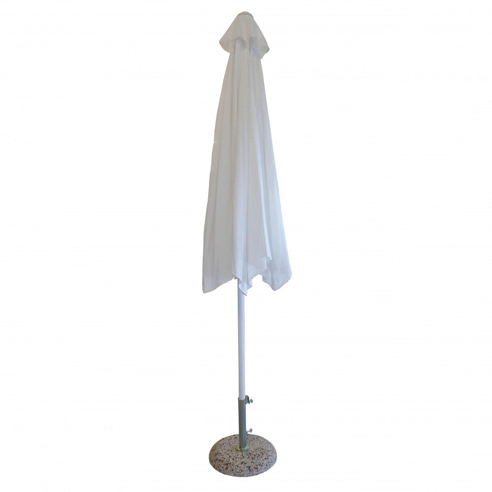 Ombrellone da Giardino Ø3 m Palo Ø48 mm Poly Eco in Acciaio Bianco