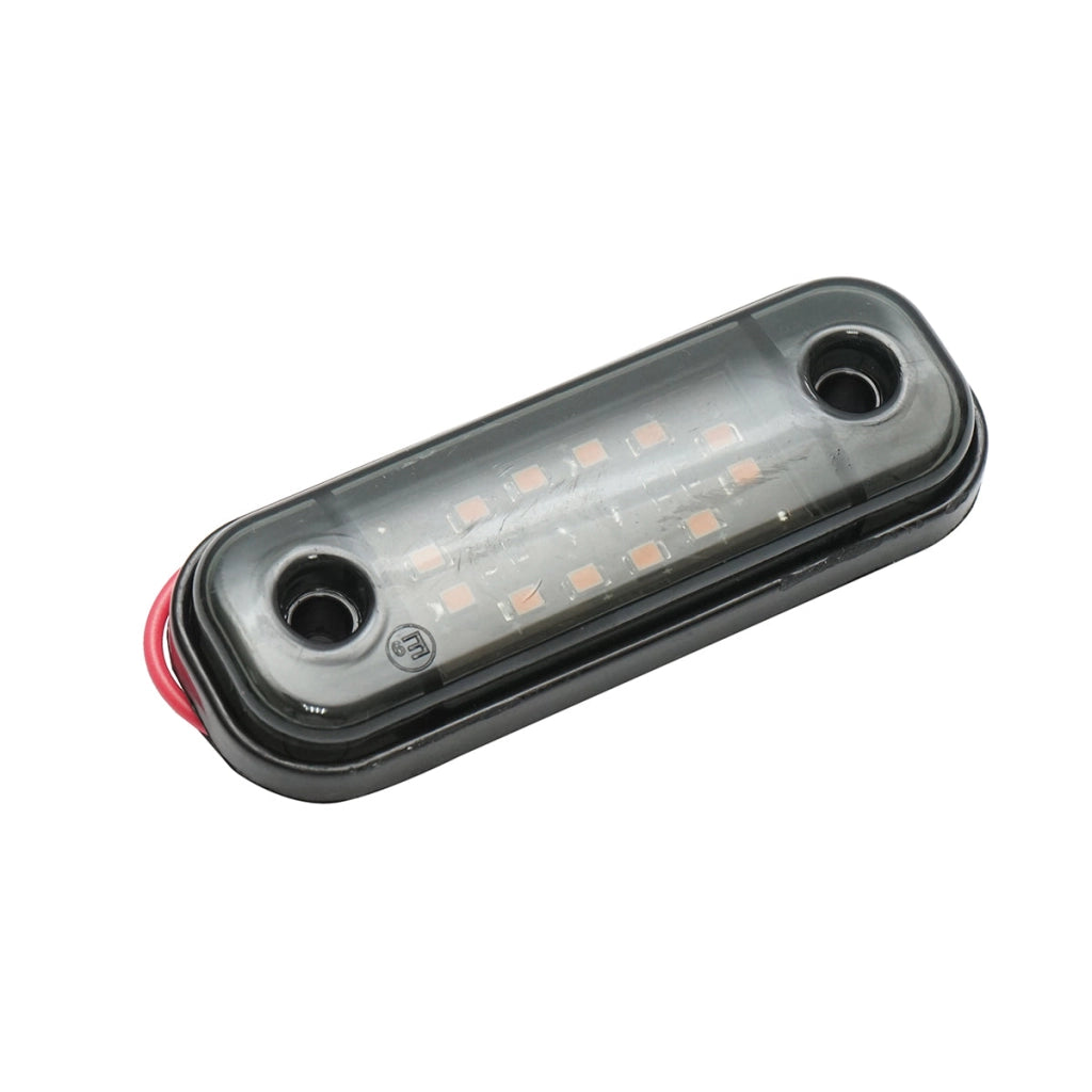 Lampada laterale slim con LED, 12V/24V, giallo-fumoso, 89x32mm, Breckner Germany