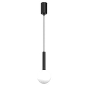 Lampada a sospensione Play nera sfera bianca G9 Milagro