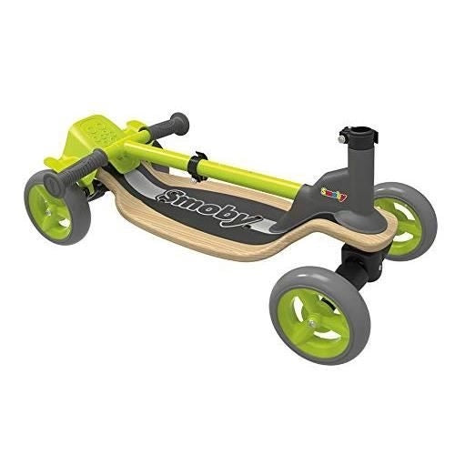 Pattino in legno SMOBY a 4 ruote - Manubrio regolabile - Pieghevole
