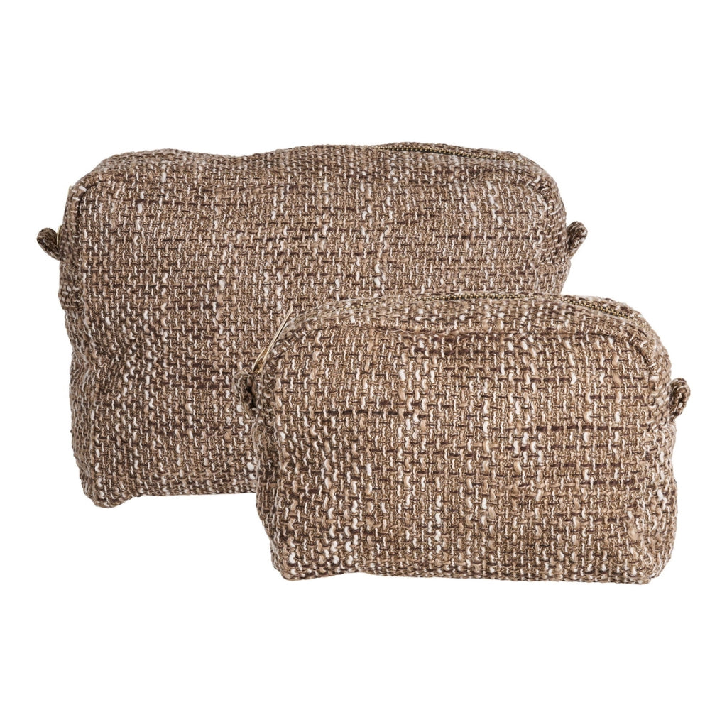 Beauty Case Safi, Marrone, Poliestere, 9x20x14 cm
