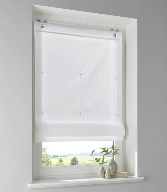 Velo gorden - 100% cotone - montaggio senza forare - 1 pezzo - bianco - 100 x 140 cm
