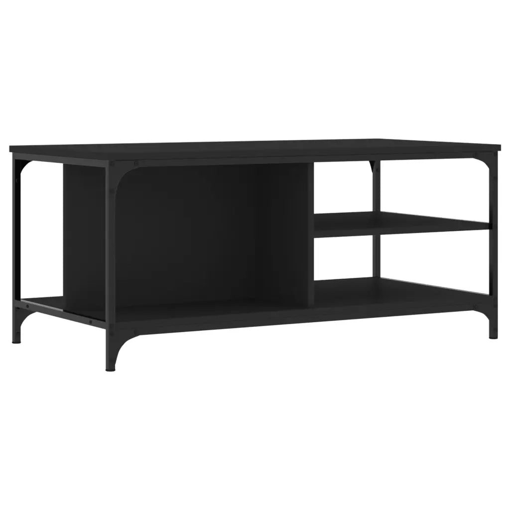 Tavolino da Salotto-Tavolino da soggiorno-Tavolo Nero 100x50x45 cm in Legno Multistrato 210939