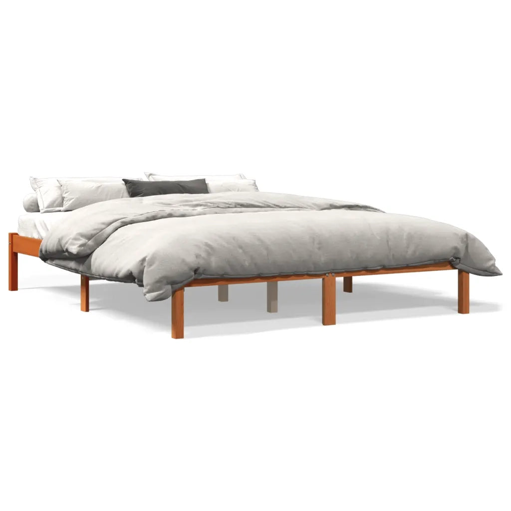 Giroletto Marrone Cera 160x200 cm in Legno Massello di Pinocod mxl 87685