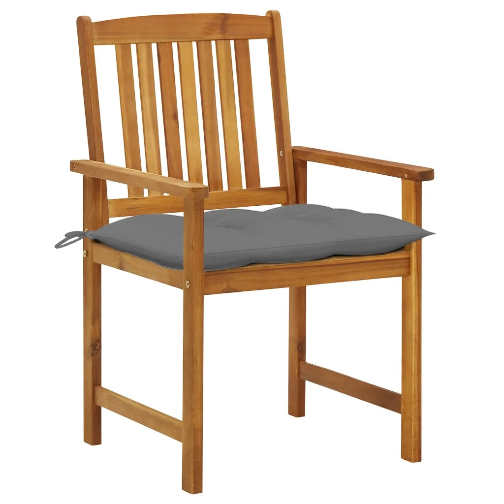 Sedie da Giardino con Cuscini 8 pz in Legno Massello di Acacia 3078194
