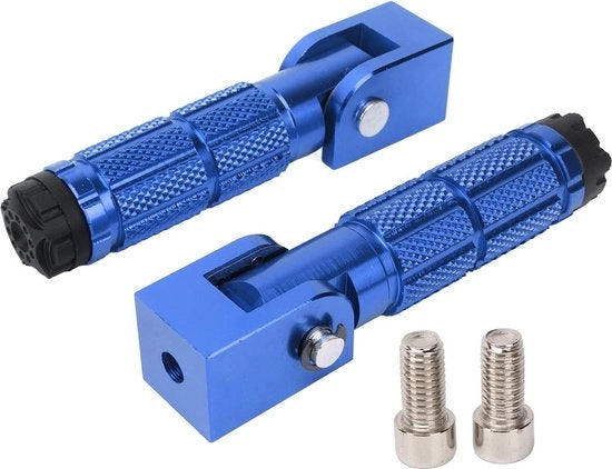 Sostegni Pedali Opaca 2 Pezzi M8 in Lega di Alluminio - Universali per Biciclette ATV UTV Go Kart - Blu
