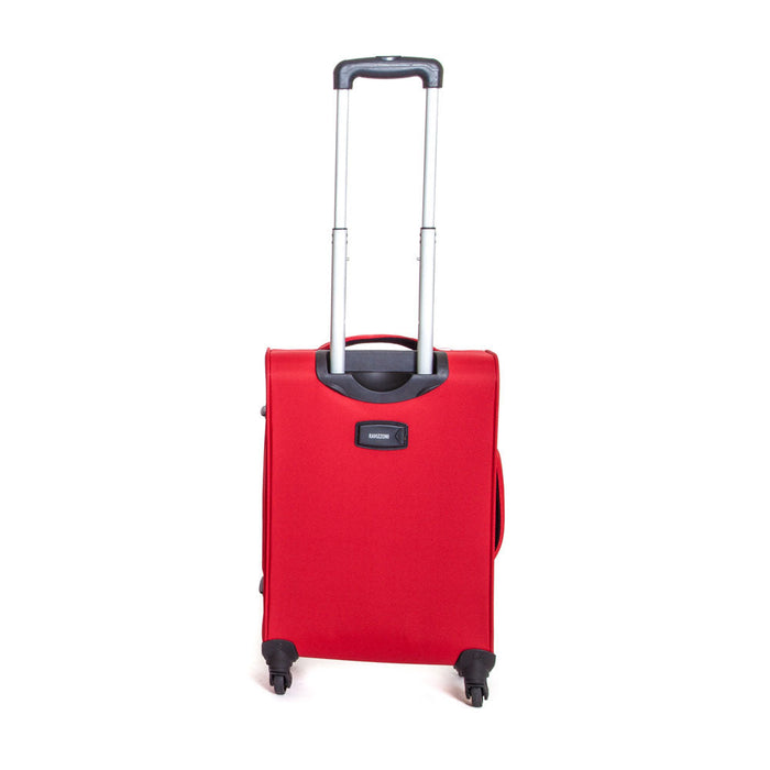 Trolley Valigia Morbida Bagaglio a Mano in Poliestere 4 Ruote TSA Ravizzoni Ambra Rosso