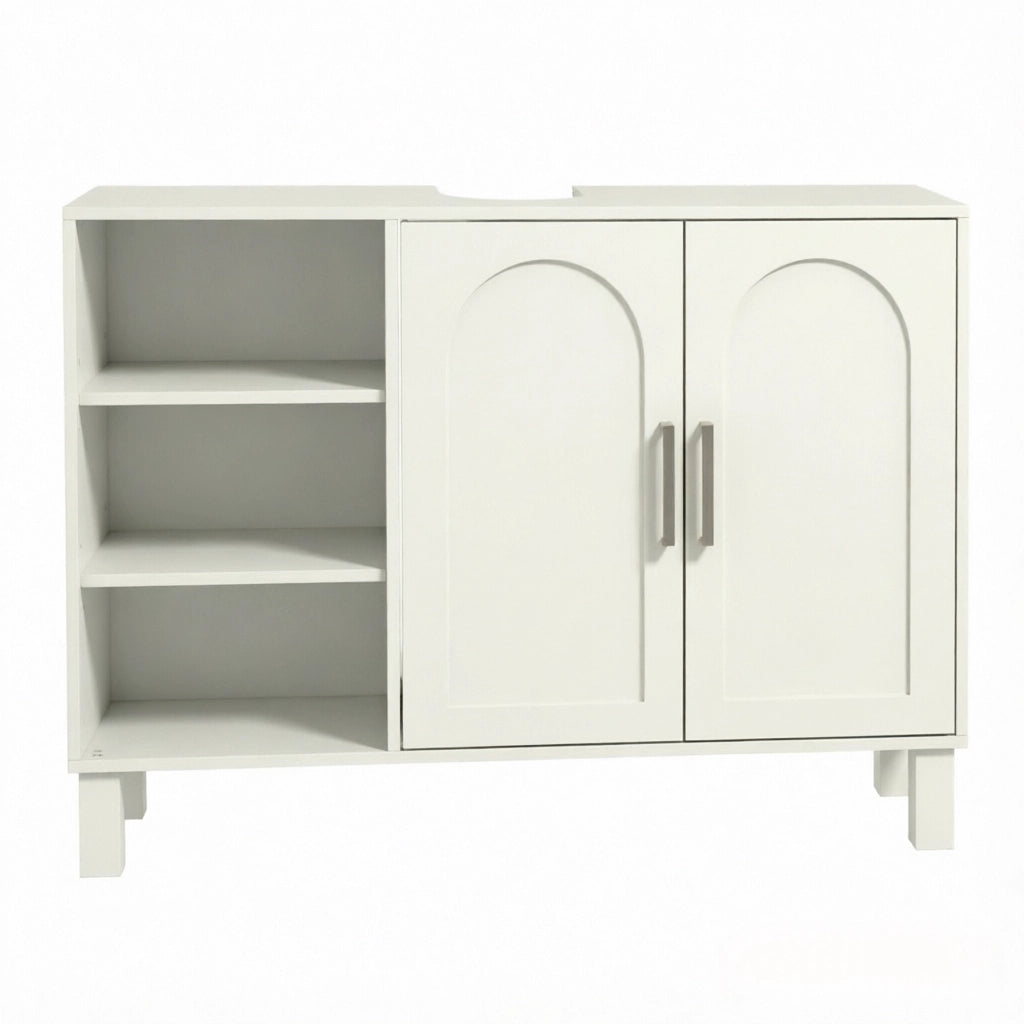 MOBILE SOTTOLAVABO 90 x 30 x 63 cm Crema MDF e pannello truciolare