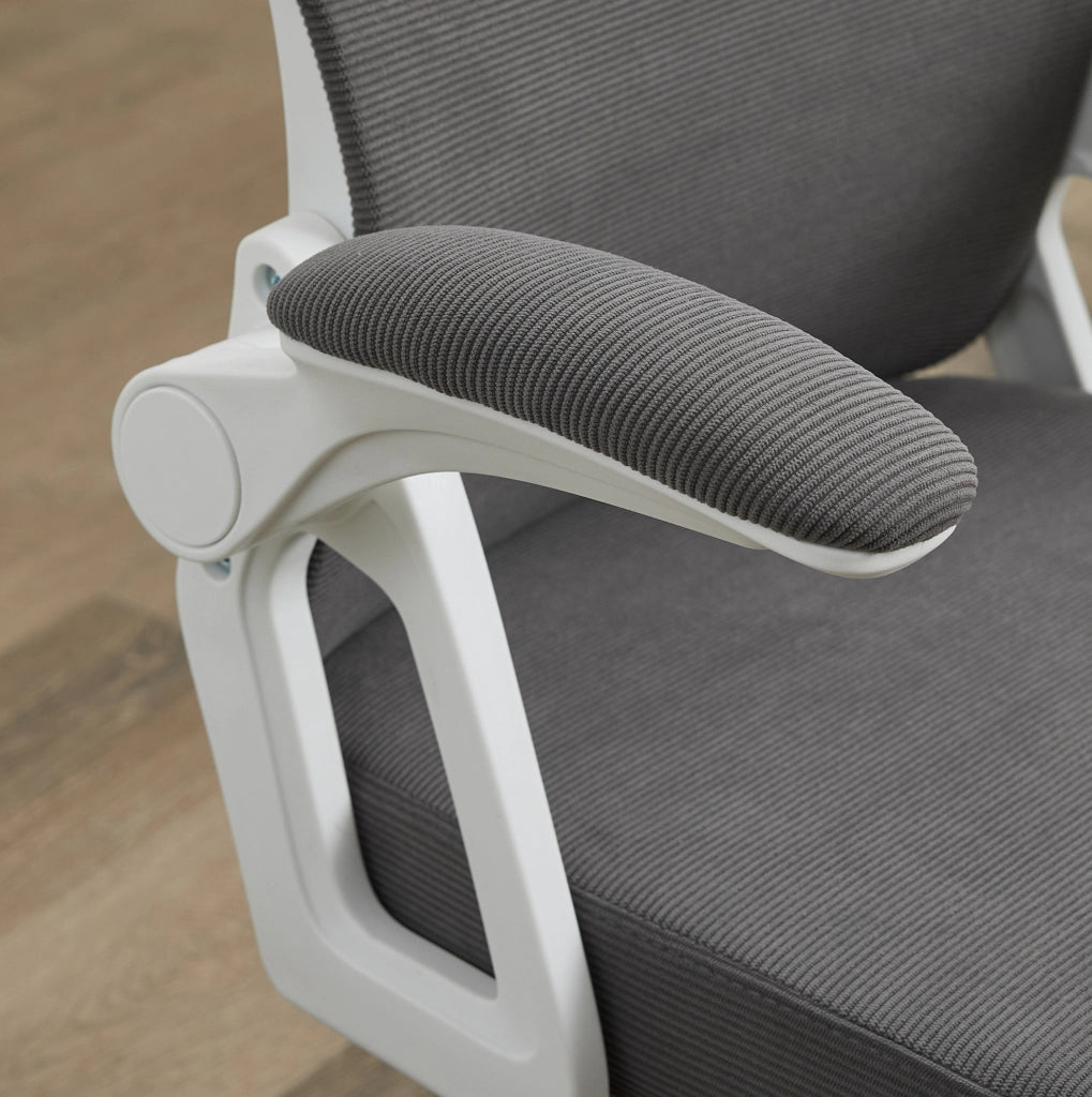 Sedia da ufficio ergonomica con schienale in rete grigia